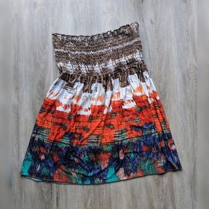 Boutique strapless tunic tank